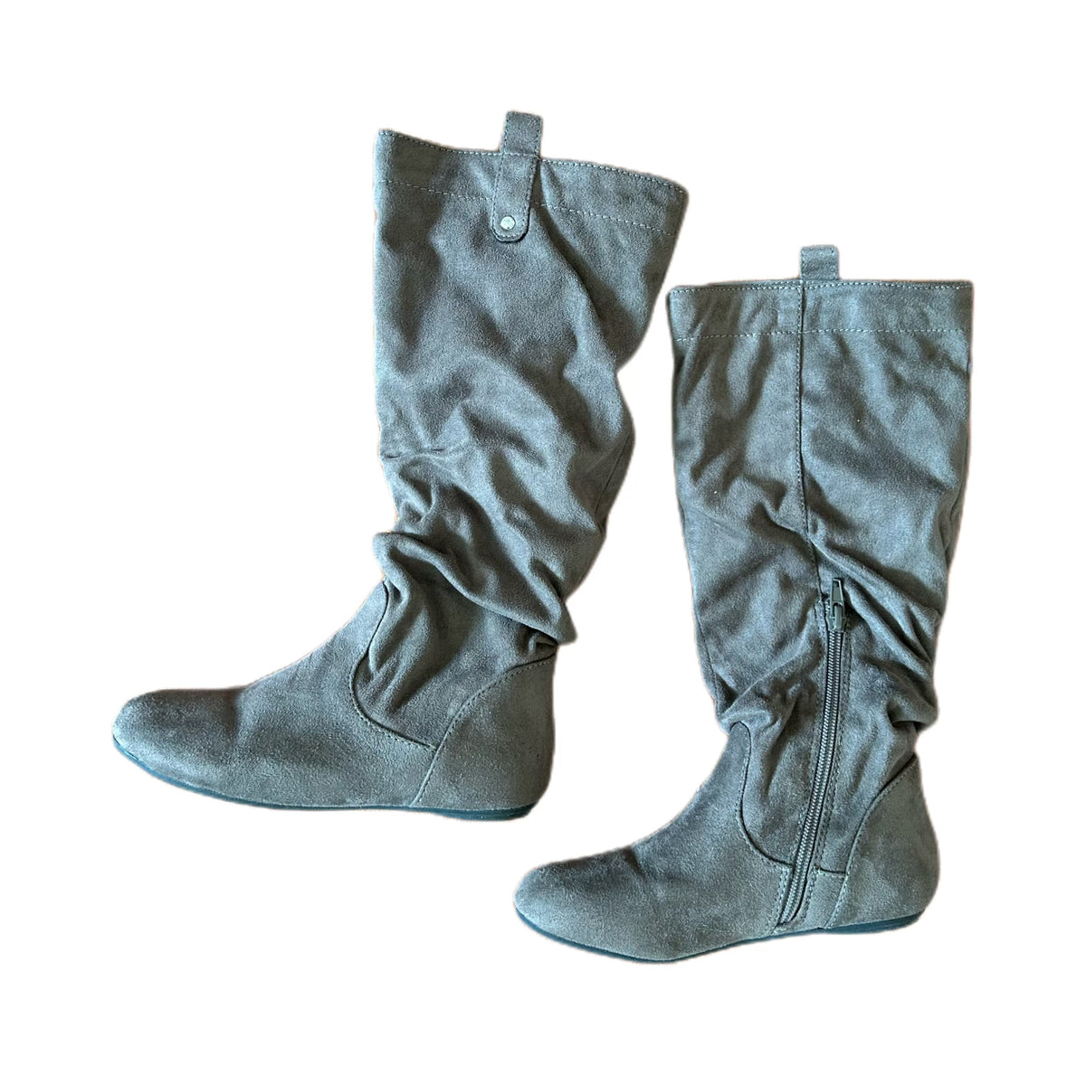 Faux Suede brown boots size 1 Fresh Kids Inc