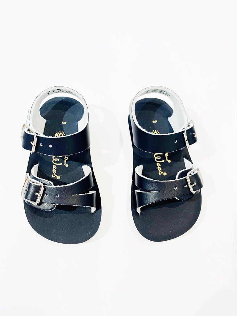 Saltwater sandals size 3 navy like new